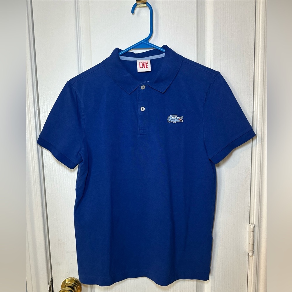 Lacoste Live men’s‎ polo blue shirt size 2